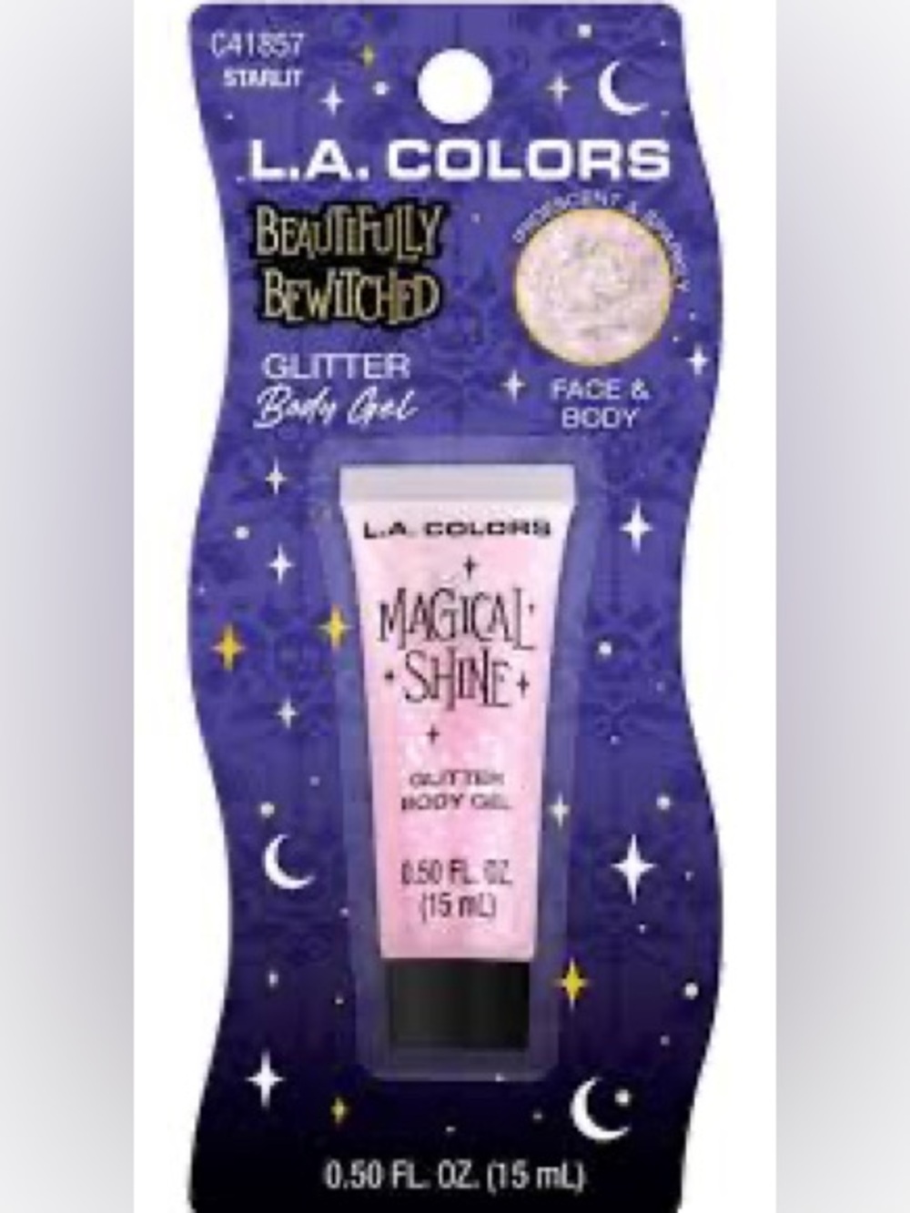 L.A. Colors Beautifully Bewitched Glitter Body Gel shade: Starlit